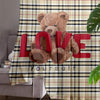 Cute Bear Sheer Curtain for Kids Room, Lightweight  Love Hearts Nursery Net Voile, Kids Room Window Drapes, Machine Washable