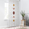 Boho Moons Sheer Curtain for Kids Room, Lightweight Polka Dots Nursery Net Voile, Kids Room Window Drapes, Machine Washable