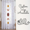 Boho Moons Sheer Curtain for Kids Room, Lightweight Polka Dots Nursery Net Voile, Kids Room Window Drapes, Machine Washable