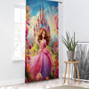 Colorful Medieval Castle Sheer Curtain for Kids Room, Lightweight Princess Nursery Net Voile, Kids Room Window Drapes, Machine Washable