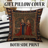 Medieval Princess Tapestry Wall Hanging - 15th Century French Vintage Decor, Red Mythical Artwork Gift, Enchanting Historical Textile