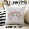 Boho Hearts Rainbow Sheer Curtain for Kids Room, Lightweight Pastel Color Baby Nursery Net Voile, Kids Room Window Drapes