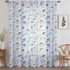 Colorful Cars on Road Sheer Curtain for Kids Room, Lightweight Cute Town Road Map Nursery Net Voile, Baby Room Window Drapes,