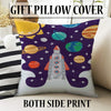 Planet Spaceship Sheer Curtain for Kids Room, Lightweight Sun Stars Moon Nursery Net Voile, Baby Room Window Drapes,