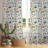 Construction Machines  Sheer Curtain for Kids Room, Lightweight Work Vehicles Truck Bulldozer Nursery Net Voile, Baby Room Window Drapes,