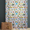 Construction Machines  Sheer Curtain for Kids Room, Lightweight Work Vehicles Truck Bulldozer Nursery Net Voile, Baby Room Window Drapes,