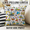 Construction Machines  Sheer Curtain for Kids Room, Lightweight Work Vehicles Truck Bulldozer Nursery Net Voile, Baby Room Window Drapes,