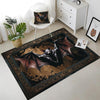 Bat Rug Dark Academia Mystic Gothic Area Rug | Enchanted Forest Bat Lover Whimsigoth Rug Dark Cottagecore Decor, Funky Moody Rug, Omka Rugs