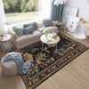 Dark Academia Mystic Bat Rug Woodland Gothic Area Rug | Enchanted Forest Bat Lover Nature Rug Dark Cottagecore Decor, Funky Moody Rug