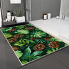 Pinecone Bath rug with palm leaves, Quick Dry Bathroom Mat, Soft Washable Botanic Toilet Mat, Modern Bathroom Decor, Green Toilet Rug