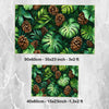 Pinecone Bath rug with palm leaves, Quick Dry Bathroom Mat, Soft Washable Botanic Toilet Mat, Modern Bathroom Decor, Green Toilet Rug