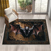 Bat Rug Dark Academia Mystic Gothic Area Rug | Enchanted Forest Bat Lover Whimsigoth Rug Dark Cottagecore Decor, Funky Moody Rug, Omka Rugs