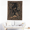 Dark Academia Mystic Bat Wall Tapestry, Witcy Decor Gothic Wall Art Hanging, Bat Lover Wall Tapestries, Whimsigoth Dark Celestial Home Decor