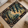 french tapestry rug, victorian border, vintage landscape rug, chenille rug, washable carpet, antique style rug, pastoral scene, non slip rug, shabby chic decor, european design rug, classic home decor, wall tapestry rug, countryside view rug