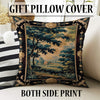 french tapestry rug, victorian border, vintage landscape rug, chenille rug, washable carpet, antique style rug, pastoral scene, non slip rug, shabby chic decor, european design rug, classic home decor, wall tapestry rug, countryside view rug