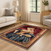 victorian rug, french tapestry, lady portrait, antique carpet, chenille rug, oriental border, classic decor, vintage rug, washable rug, european art, noble lady, elegant carpet, wall hanging