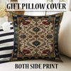 Victorian-style chenille rug with deep blue and red floral tapestry design, antique oriental border, washable and non-slip backing.